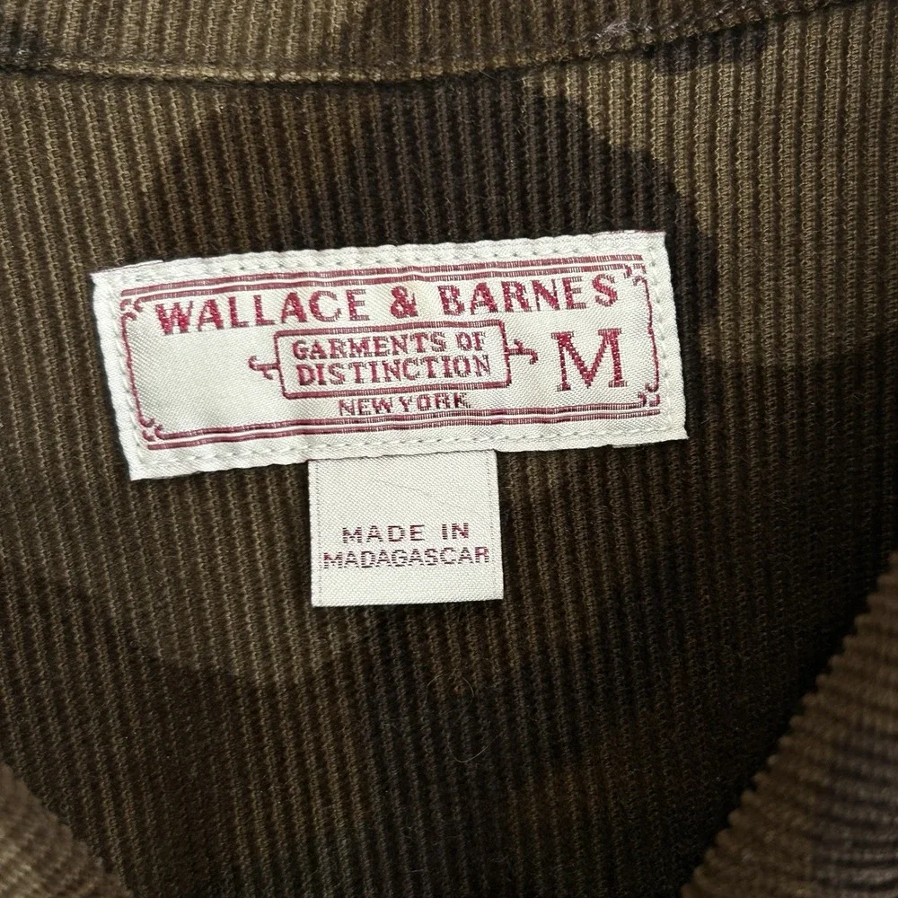 Wallace & Barnes Camo Corduroy Shirt Shacket Medium Button Up Long Sleeve Jacket